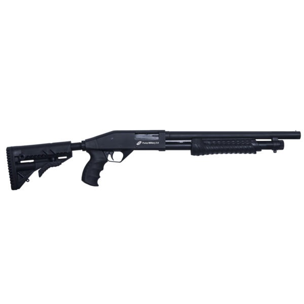 Espingarda CBC Pump Military 3.0 Coronha Retrátil Calibre 12 Cano 16